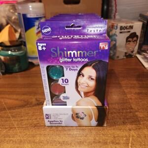 Shimmer Glitter Tattoos Body Glitters Applies in Seconds NEW Case of 6 ASOTV